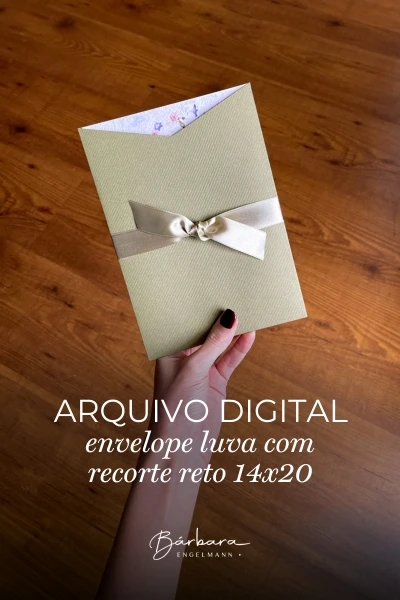 Arquivo digital: Envelope luva 14x20 com recorte reto