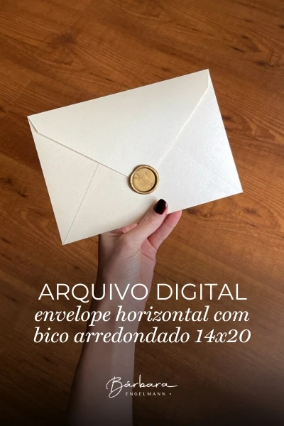 Arquivo digital: Envelope Tradicional 14x20 horizontal com bico arredondado