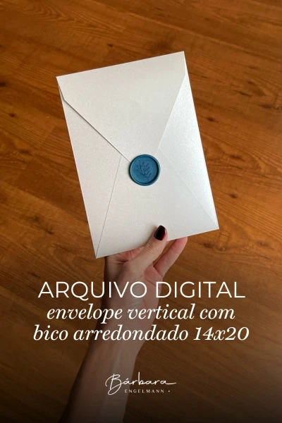 Arquivo digital: Envelope Tradicional 14x20 vertical com bico arredondado