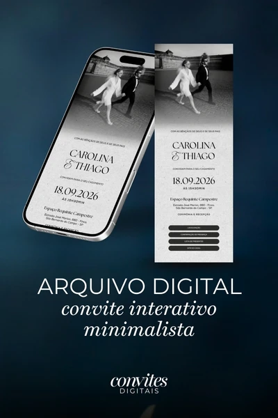 Convite Digital Interativo Minimalista