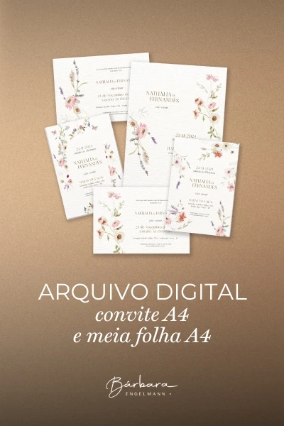 Jardim Selvagem - Convite A4 e meia folha A4