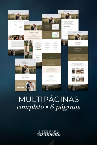 Template Site de casamento multipáginas completo - Helena e Gustavo