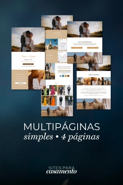 Template Site de casamento multipáginas simples - Bettina e Raphael