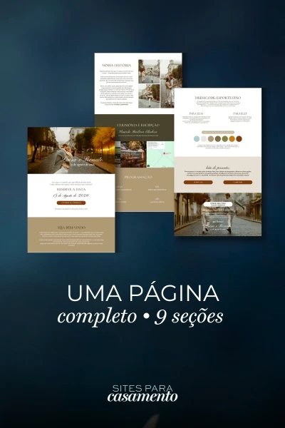 Template Site de casamento uma página completa - Luísa e Renato