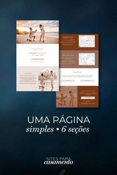 Template Site de casamento uma página simples - Marina e Caio